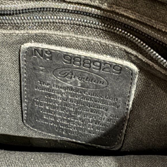 BRIGHTON Black & Brown Genuine Leather Bucket Tote - VINTAGE - Picture 5 of 12